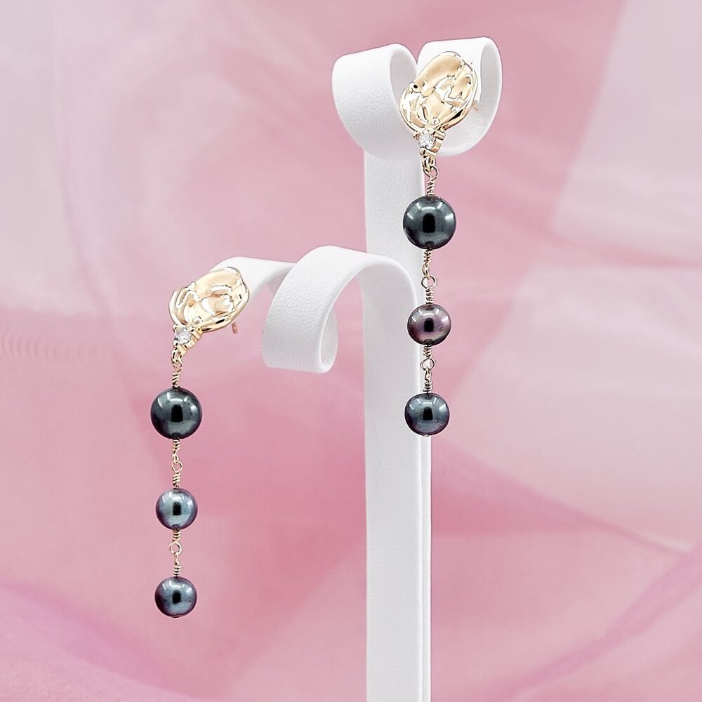 Edison Pearl Dangle Earrings, 14K Gold Filled